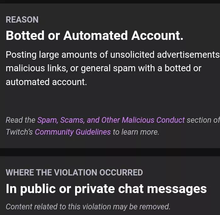 What is Botted or Automated Account. posted by ttvDanteXstar