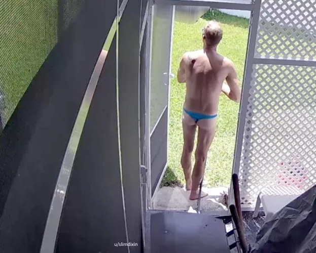 What my nosey neighbors see when Im working in the yard by slimdixin