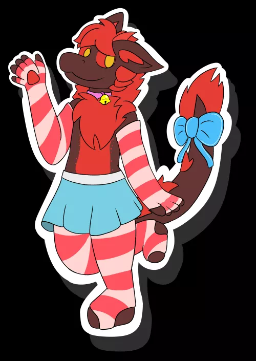 A friend OC in feminine clothing. Cause he dared me to by CheapGriffy