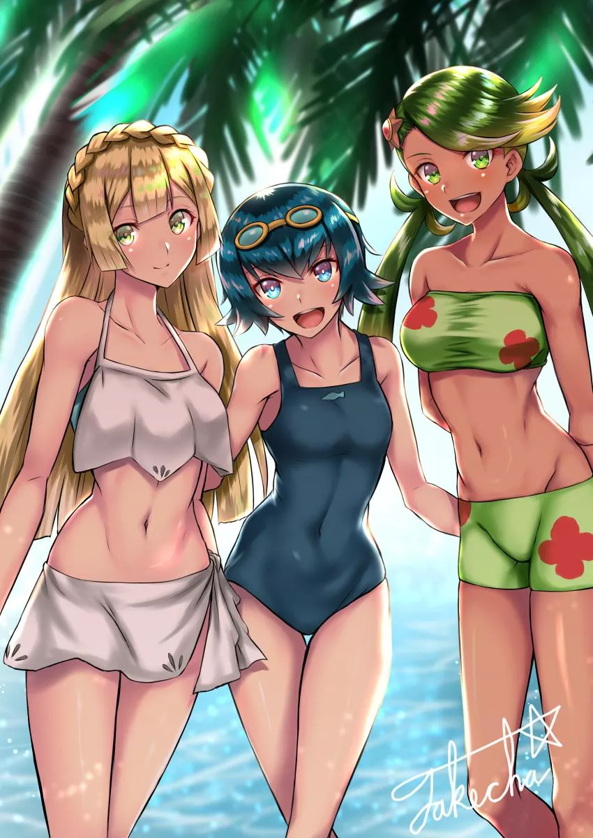 Alola Girls (Takecha) [Pokemon] posted by RainMain781