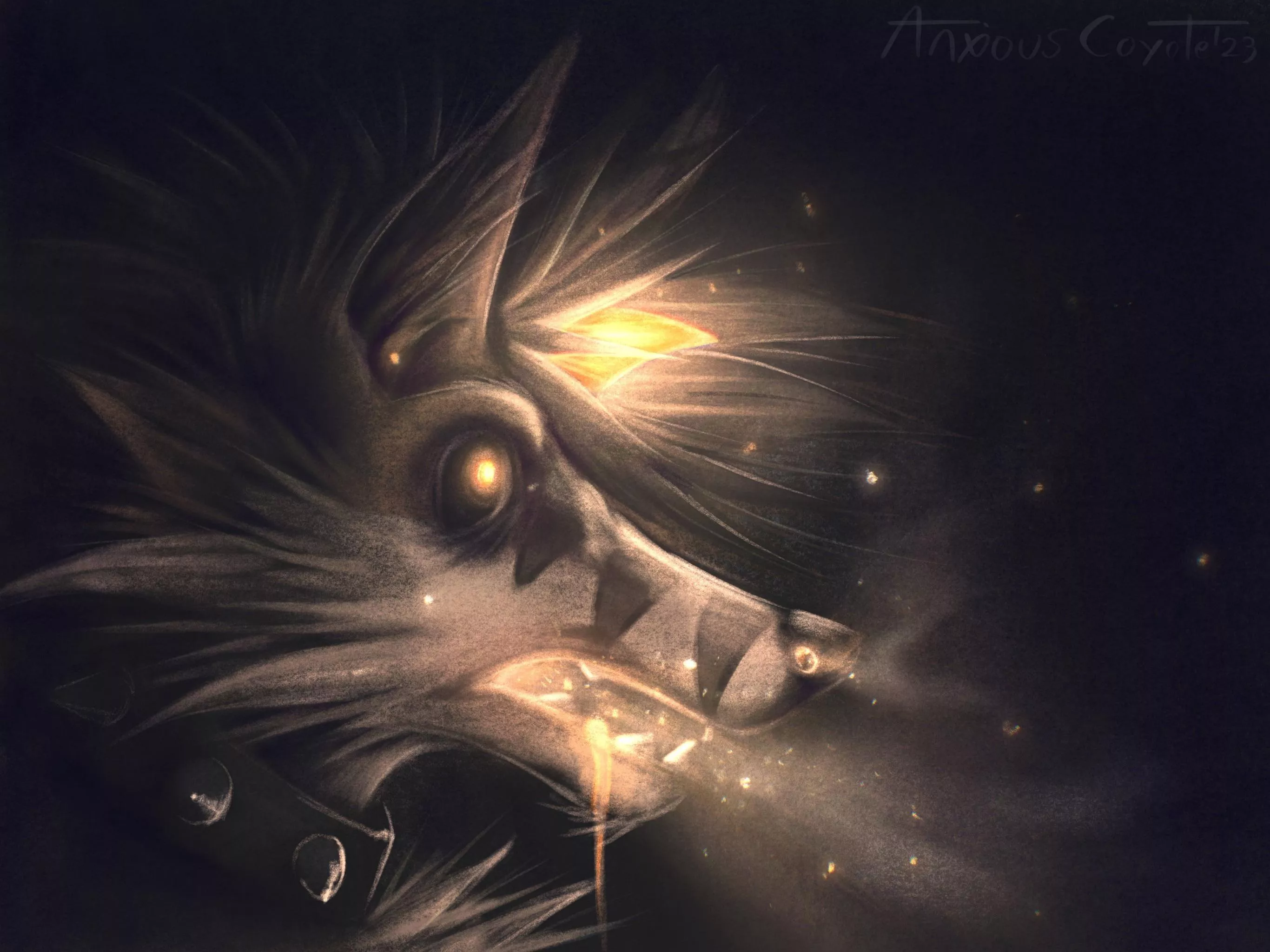 Anxiety Demon -Art by me posted by _AnxiousCoyote