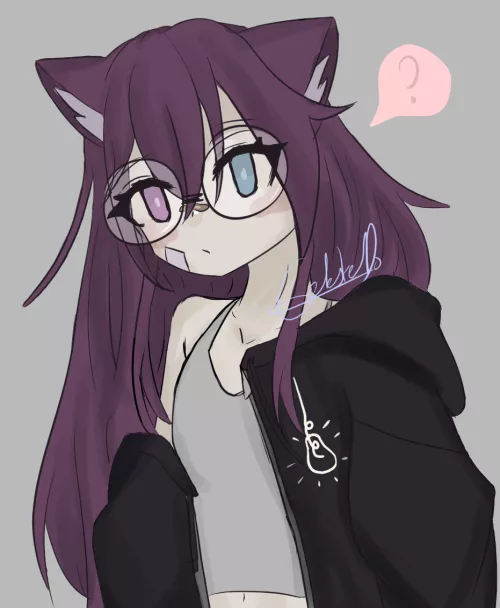 Confused cat doodle by veverii