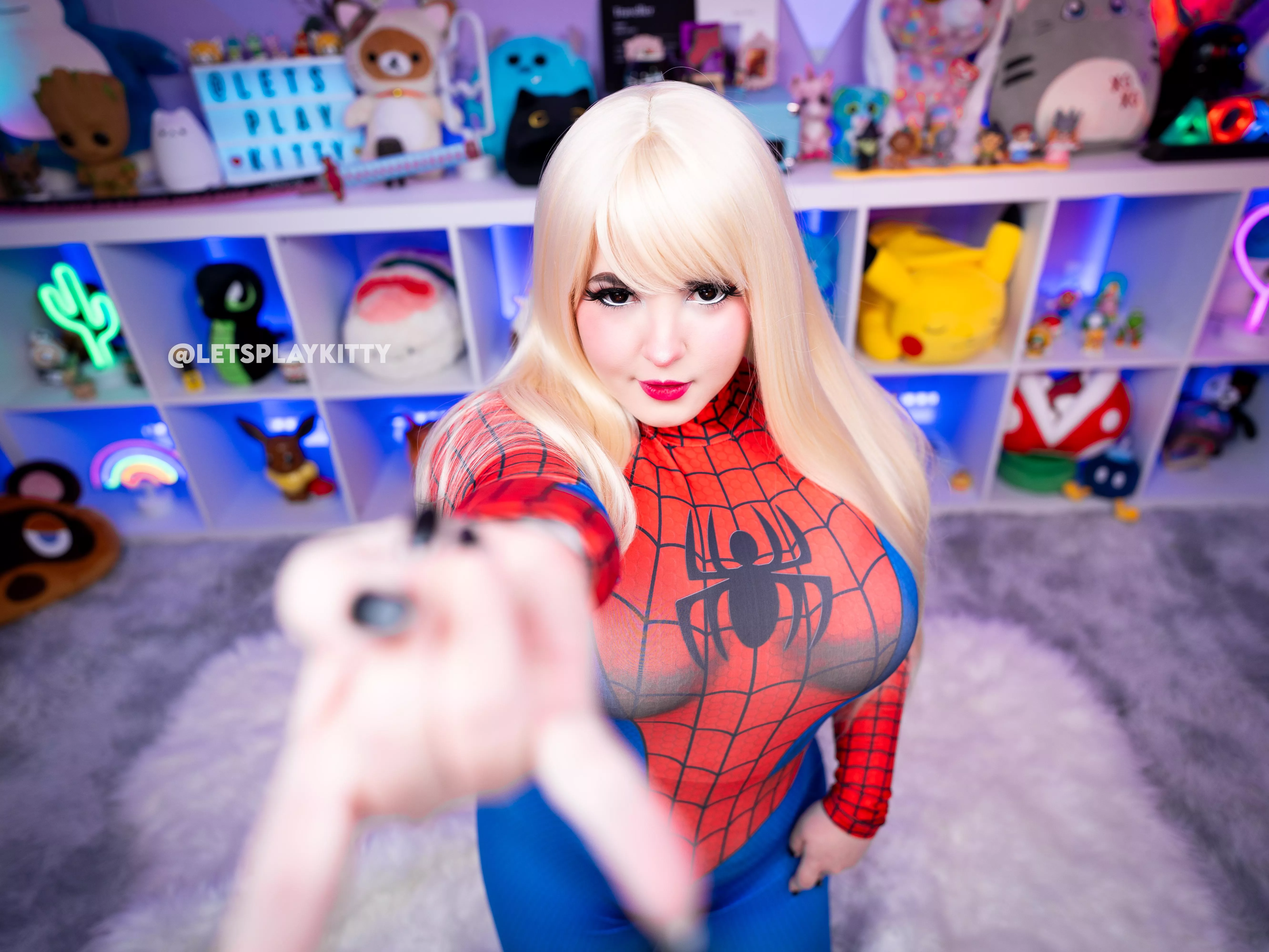 Do you like my Spider-Man suit? 🕷️ posted by LetsPlayKitty