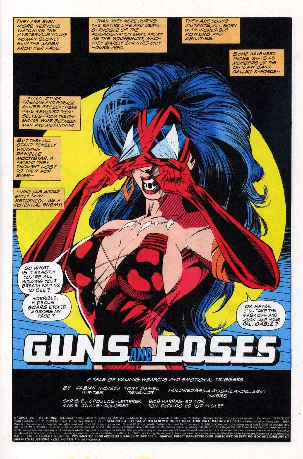 Guns And Poses [X-Force (1991) #34] posted by milord8440
