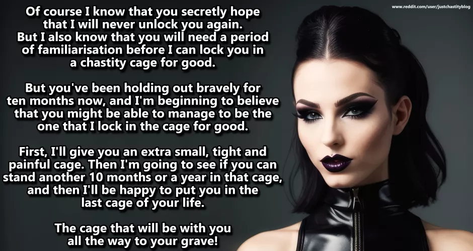 She knows what your desires are, but she also knows how to prepare you for them! by justchastityblog