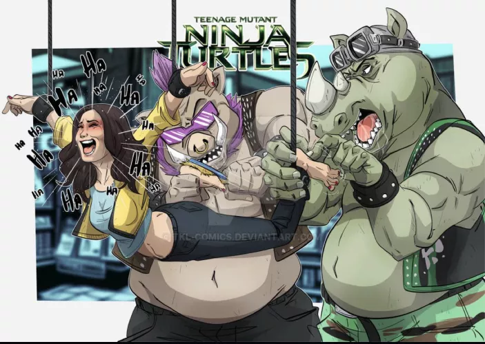 Tkl comics April oneill bebop and rocksteady by Sole_stroker_87