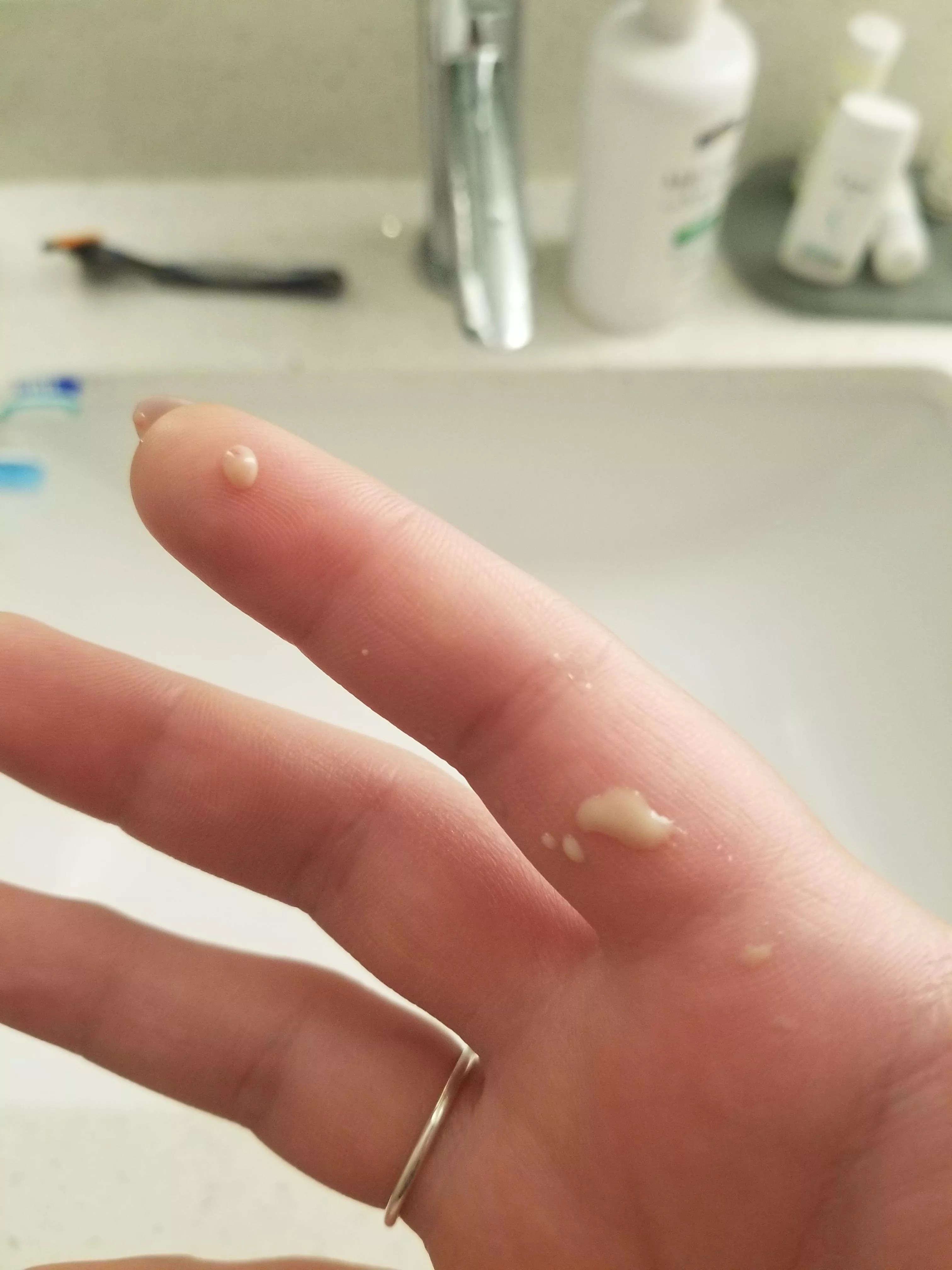 Felt a bumb and squeezed. Wasn't expecting that much. posted by lanalaniloo