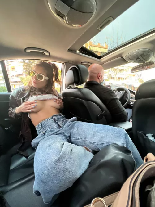 I dared to take a picture in Uber topless by ur_mythical_unicorn