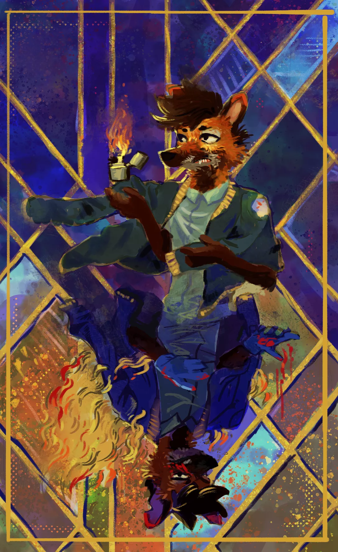 if the gloves are bloody, you are in the wrong universe (art by me) posted by vollmondsekunde