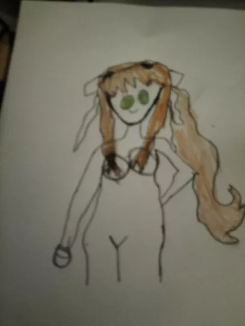 Naked Monika (By me, I know it sucks but it was just a practice that I felt like sharing) by ItsImpfinity2008