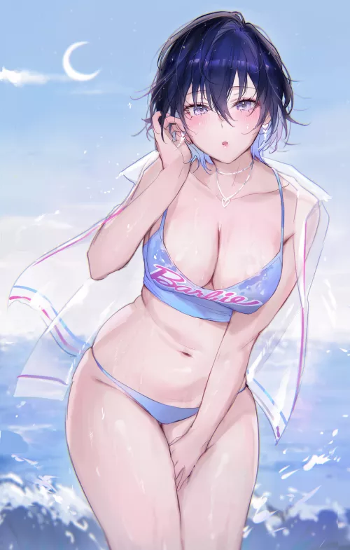 short hair & bikini [original] by Zewen_Senpai