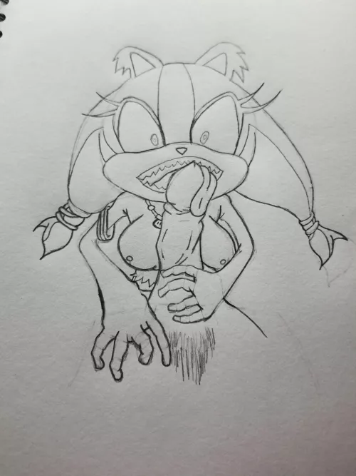 Sticks looks like she'd would give some mean head. (I'll probably color later) (also sorry for monster hands, I'm bad) by Beefems