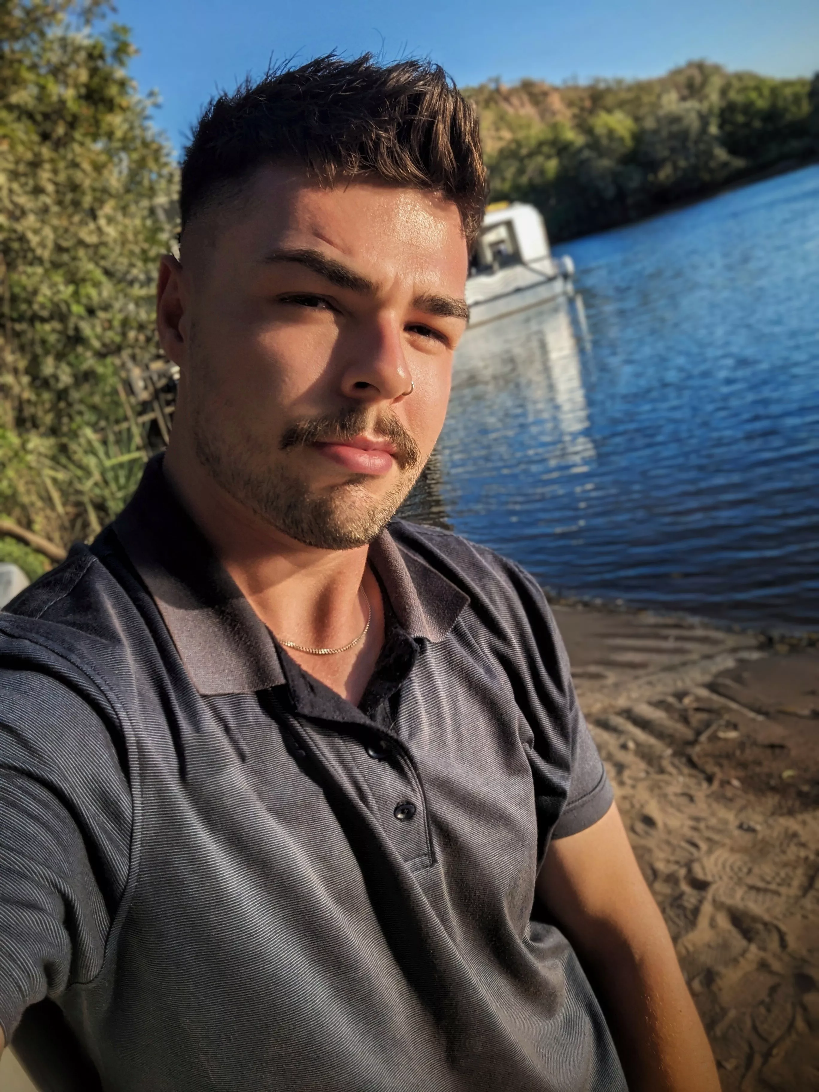 A selfie I don't half mind! 🍕 posted by loveyourdickmate