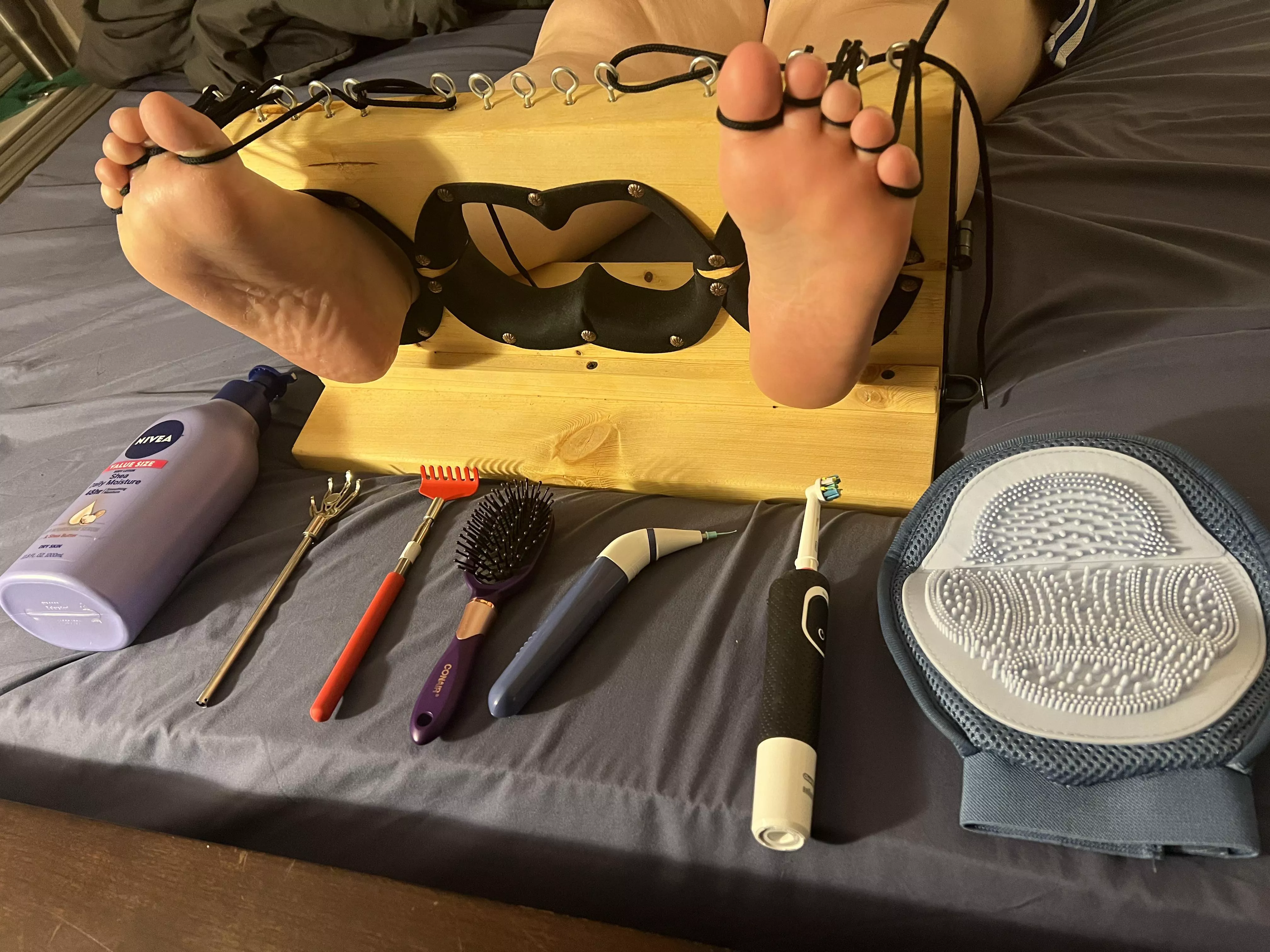 All ready for some tickling, who wants to see posted by Sarahriley26222