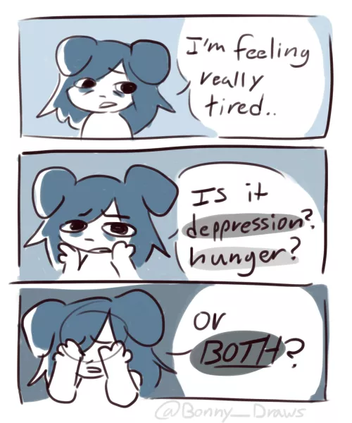 (Art by me) Trying to figure out what your body is telling you by BonnyDraws