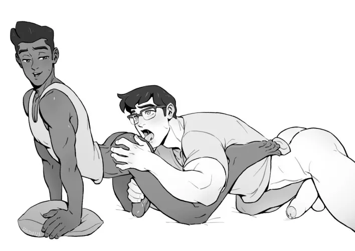 Clark Kent x Jimmy Olsen from My Adventures with Superman (Schizoid Art) by triangulumstardust