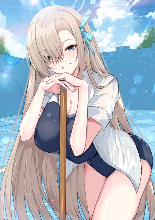 Cleaning the Pool [Blue Archive] by CheetahSperm18