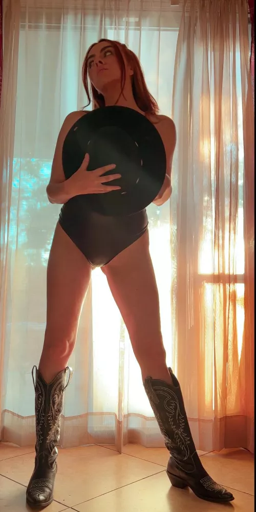 Hats off to this sexy redhead in cowgirl boots. by LilEdenx3