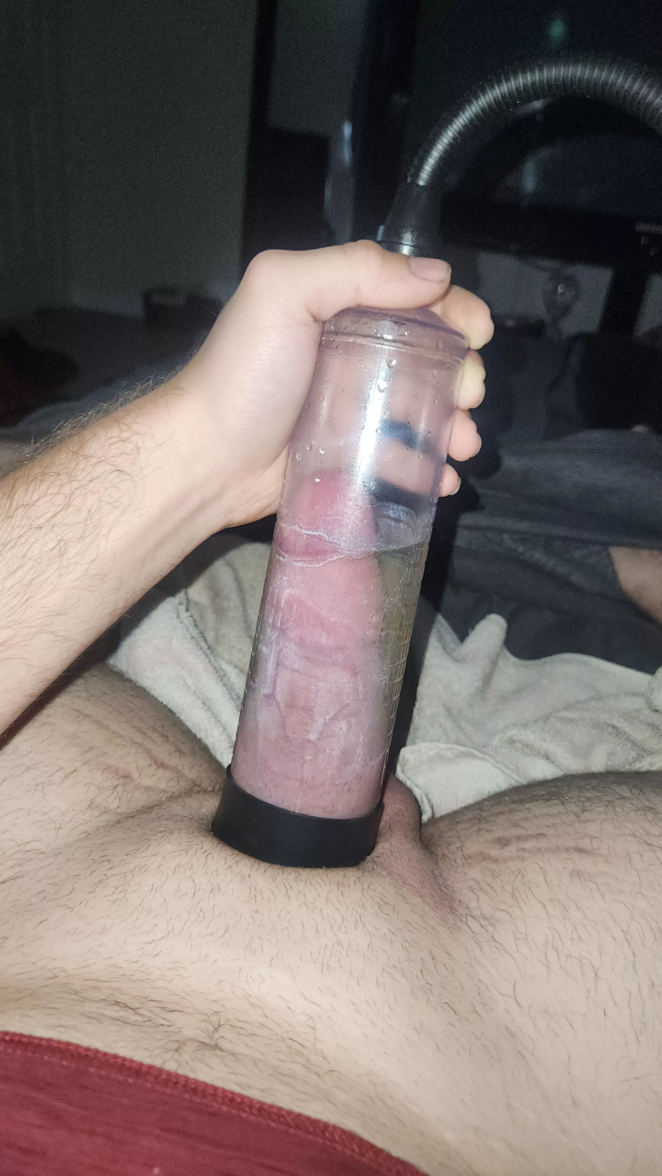 I got a kinky idea to pee in my pump mid session. Definitely worth it posted by buttlover30