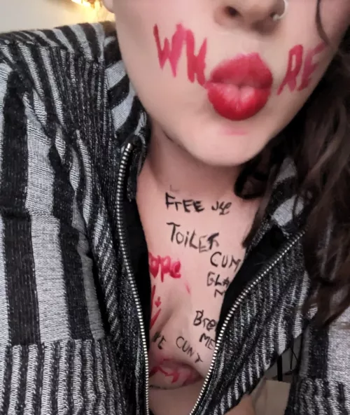 I think my lips are p perfect for the WHORE lipstick by RxvenGirl