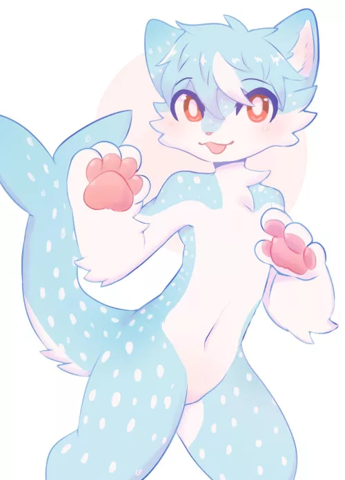 Kemono whale shark kitty by skitt-i