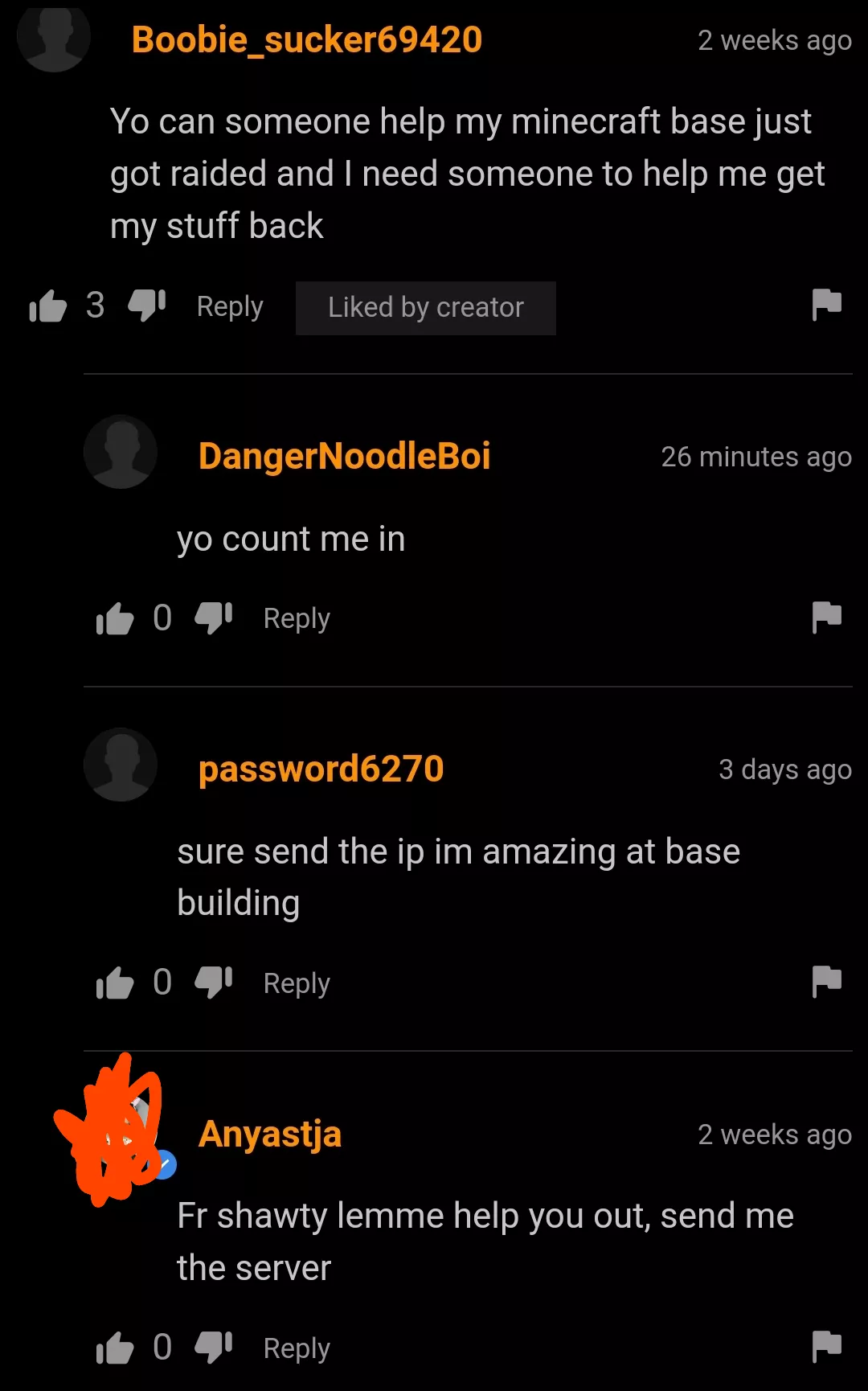 Minecraft raid posted by potatoneedsfinding