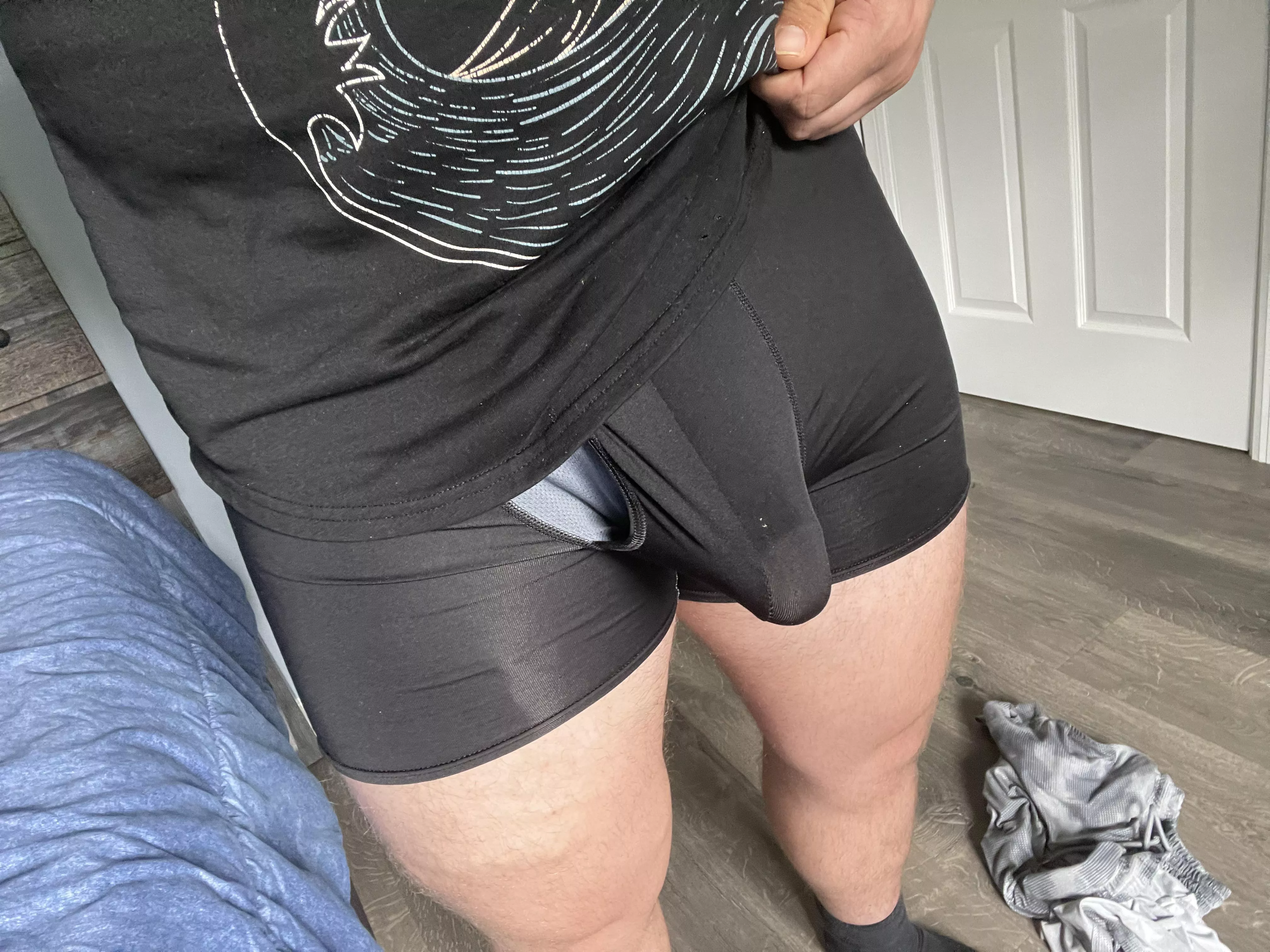 The girl that always cleans the gym bathrooms is always staring at my bulge when I take my shorts off, I wonder why? posted by dcarosie3