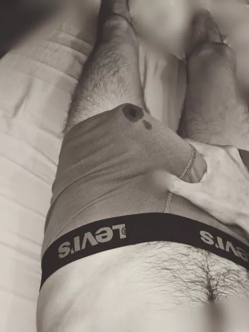 A bulge and a bonus wetspot😉 does it make your mouth water?😋 by _michxel