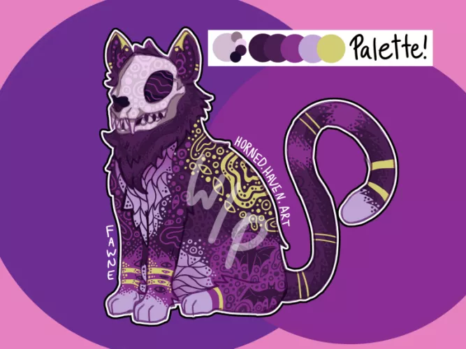 Character Design, Critiques Appreciated (Final Part, Skull-Headed Cat!) by alysterian