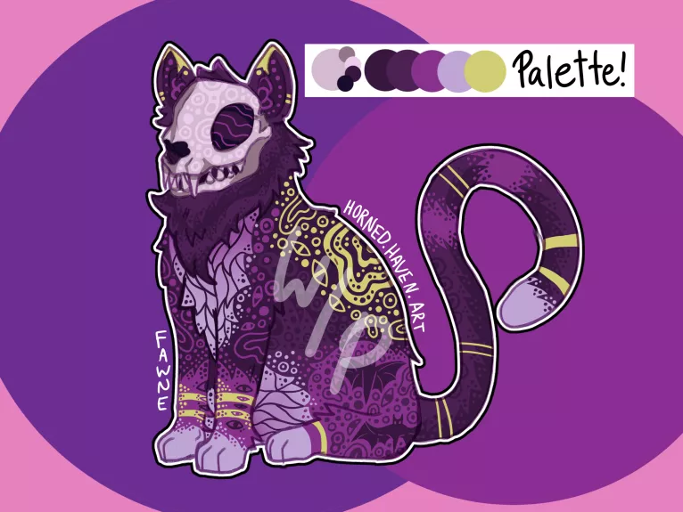 Character Design, Critiques Appreciated (Final Part, Skull-Headed Cat!) posted by alysterian