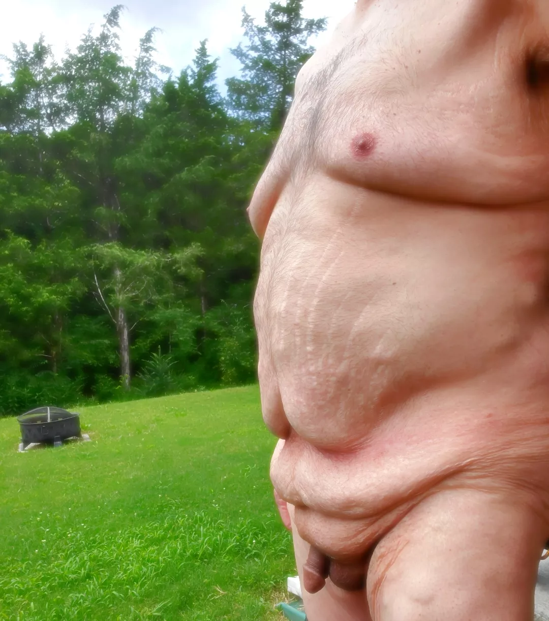 Decided to be naked outside. posted by hypermintyy