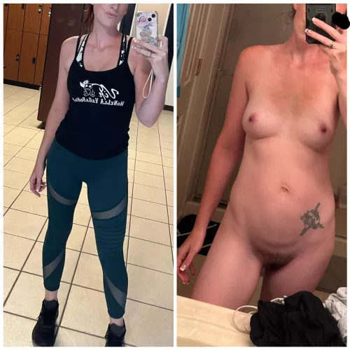 Do you prefer the pre or post gym selfie.. by Cay_Bakes