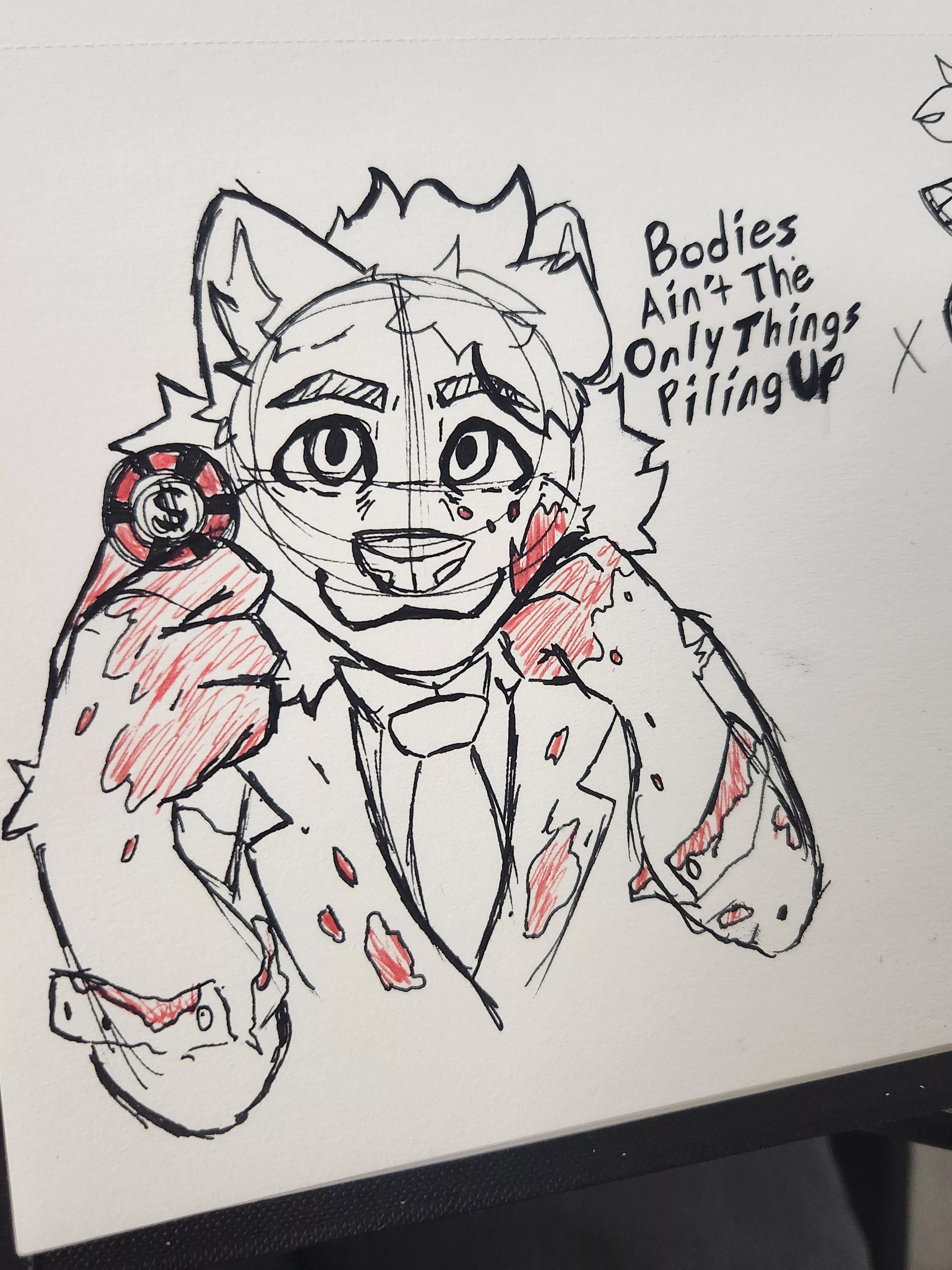 Drawings I drew in school today. NSFW for blood posted by WhostoIemyPOTATOES