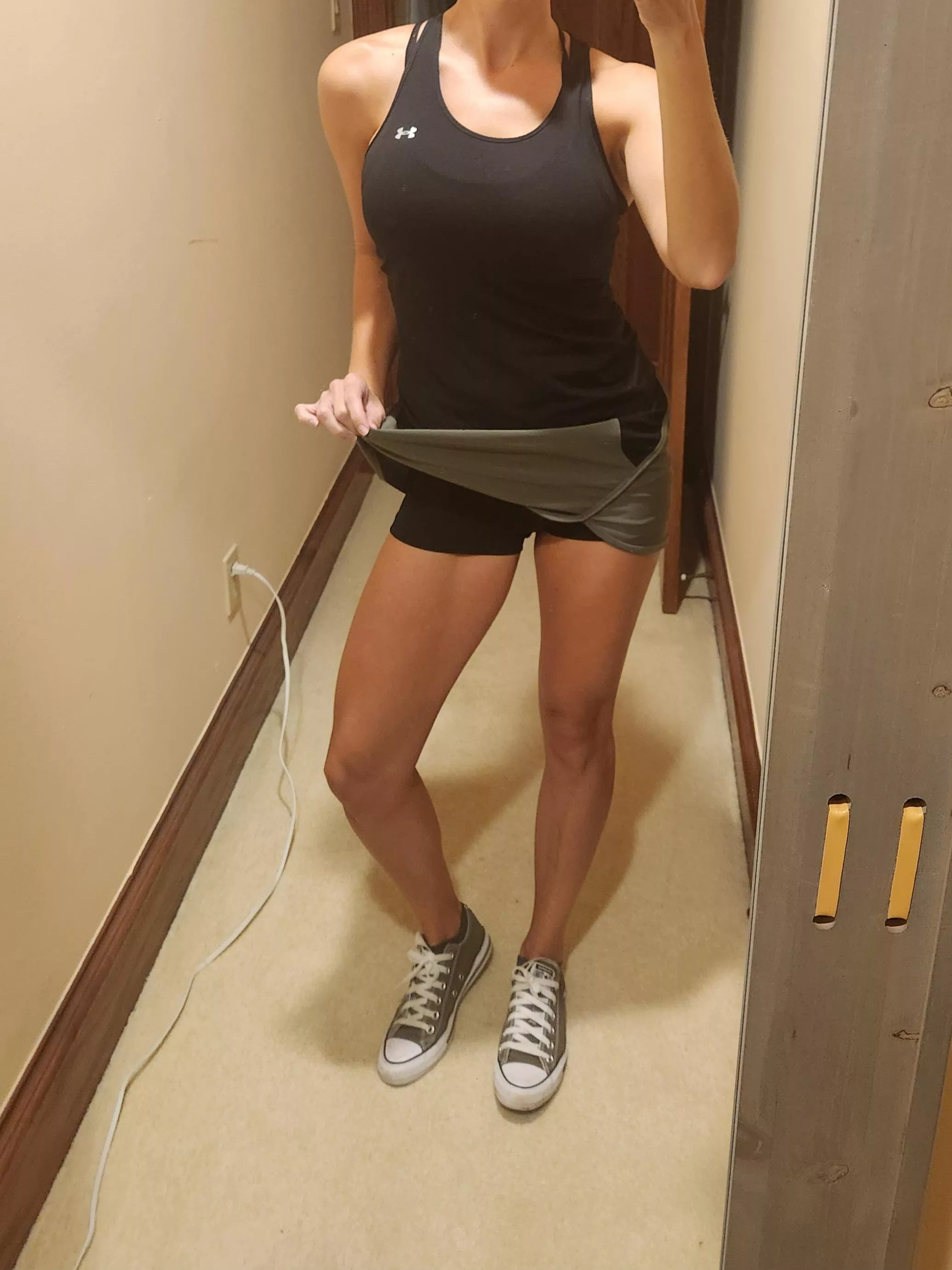 I love a cute tennis skirt with chucks. posted by bunnywithbenefits