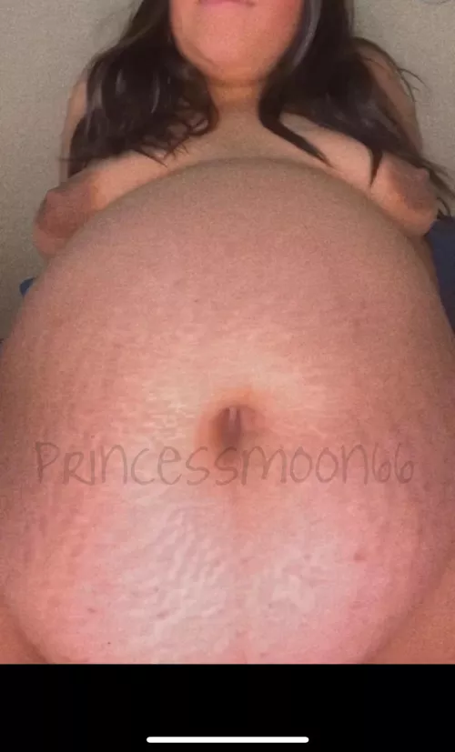 Perfectly round twin belly! What would you do to me ? 🤰🏻 by Milkymooon66