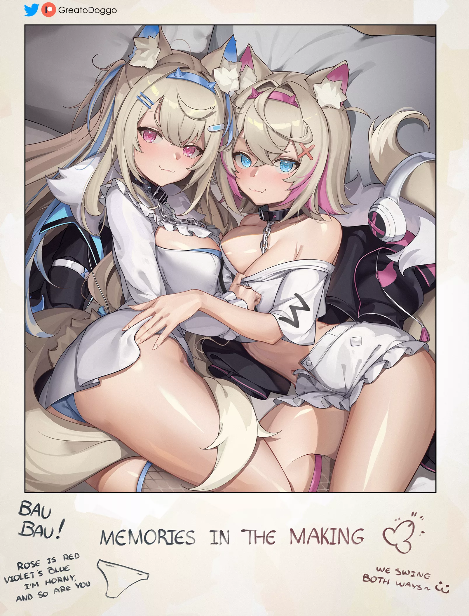 Polaroid session with Fuwamoco (GreatoDoggo) posted by poopycacashire