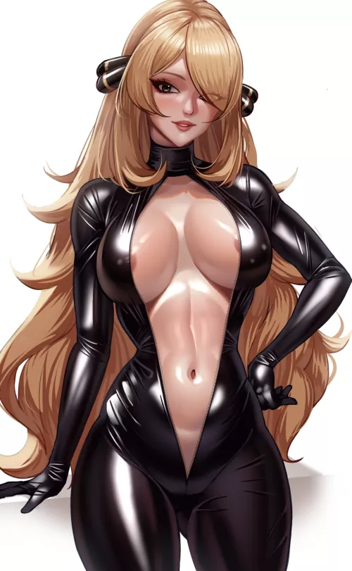 Cynthia in a Rubber Bodysuit by CheetahSperm18