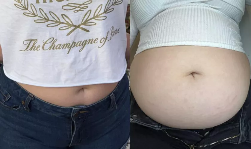 Can anyone help me figure out why my crop tops fit me a little bit differently 😅😜 by jordanjigglez