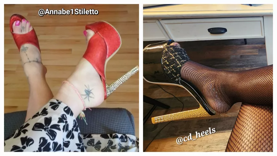 Follow us both on Twitter 'X' by CrossdresserinHeels