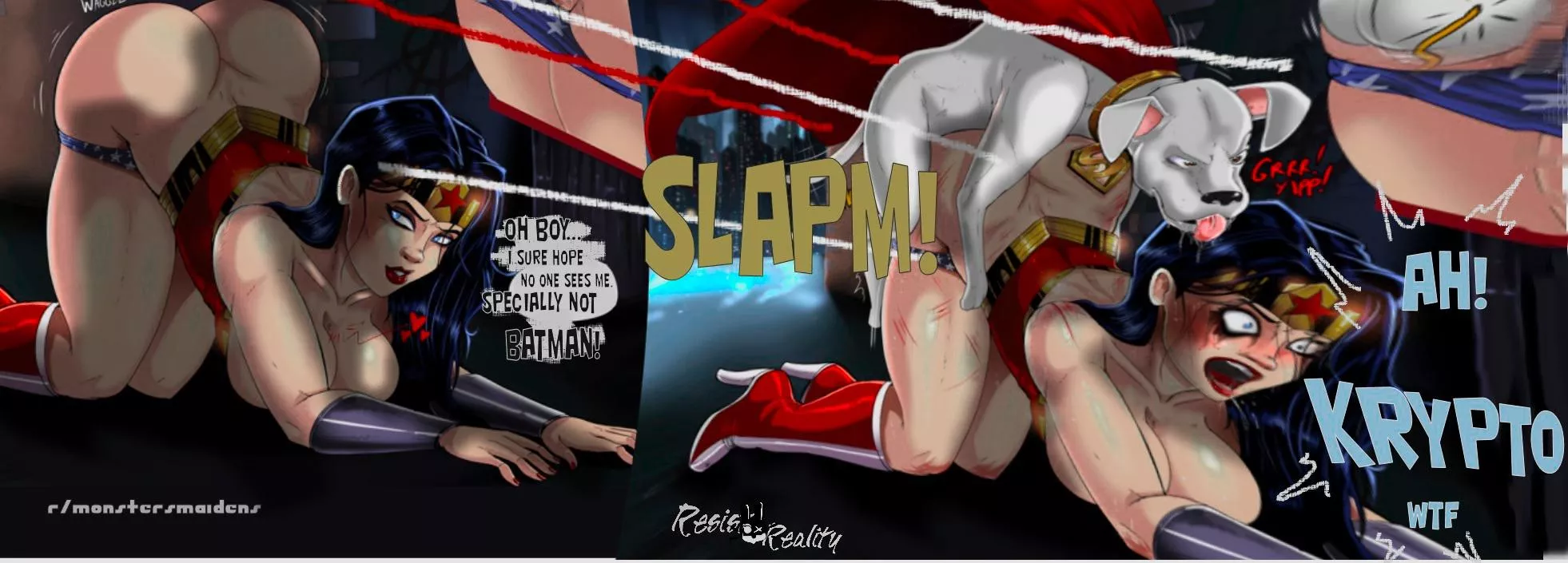KAPOW! SLAM! [Resist Reality] posted by SyntheticWaifu