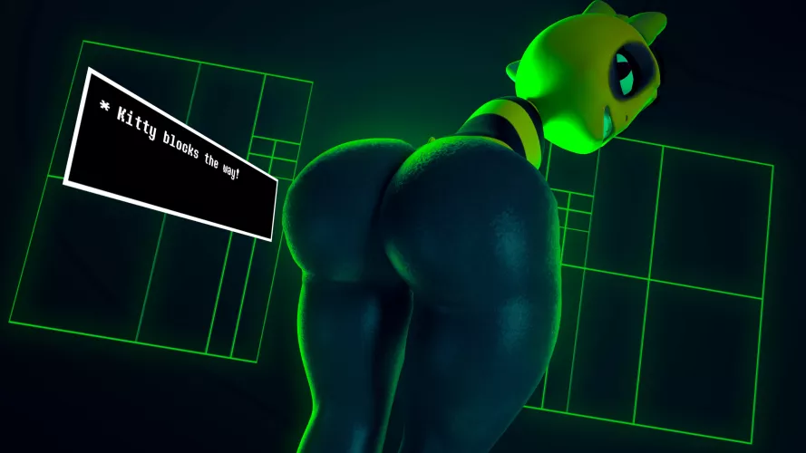 [Kitty] from Under(her)tail blocks the way! (OC/SFM/LewdWithLogan) by lewdwithlogan