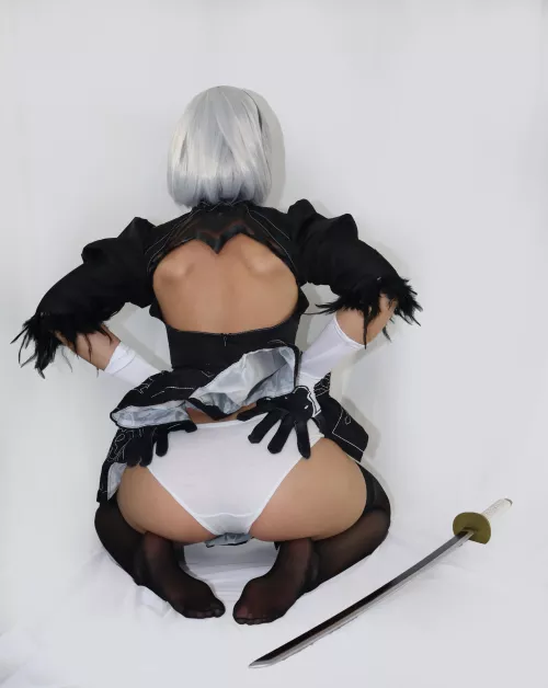 My awkward cosplay for 2B by CharmingMistress