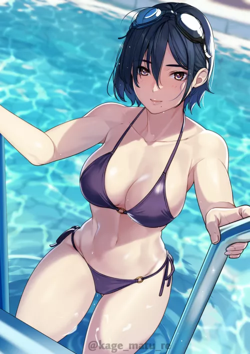 Onee-san in the pool [Artist's Original] by xSaviour_N