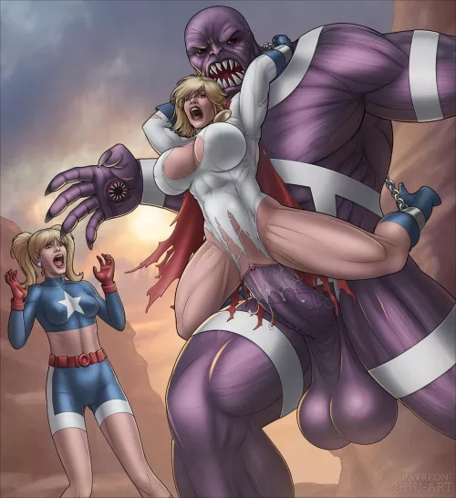 Power Girl: Stuffed and Mounted! (HighHeeledJill) [DC] by Flappabill
