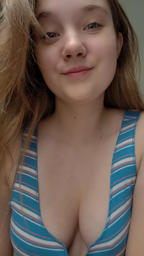 Pulling my shirt down for you by Sableheart7249