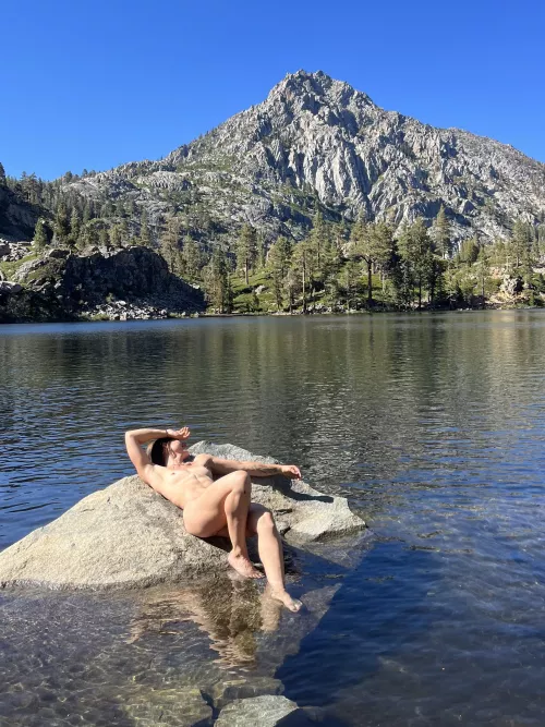 Relaxing by an alpine lake after climbing is mandatory by avalainexxx