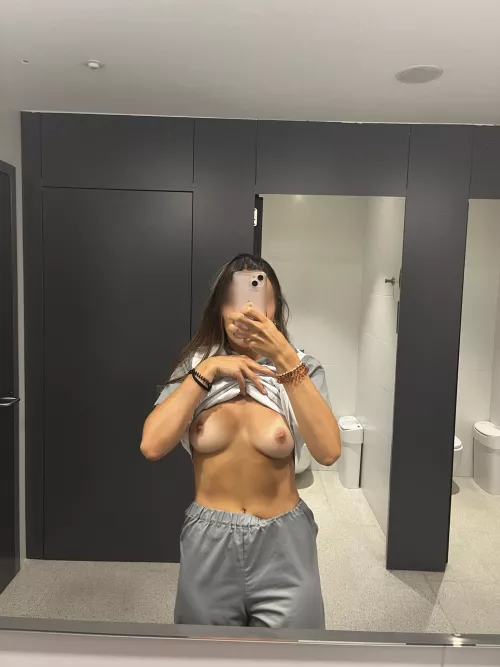 Selfie during my night shift, patients are asleep, nurses are on their phones and I'm taking nudes in the bathroom by chemagill