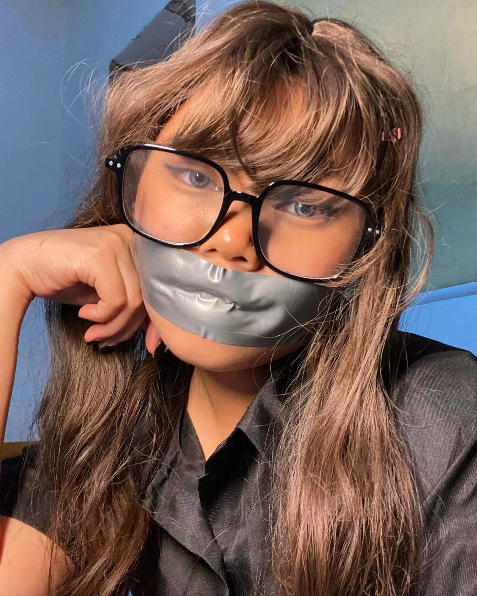 She actually prefers to be gagged by PVC tape than other brands. posted by Bondage_enthusiast