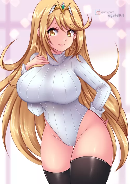 Sweater Mythra [Xenoblade II] by CheetahSperm18