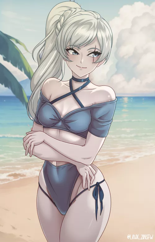 Weiss posing in her swimsuit [Leux_21NSFW] by Zopriar5